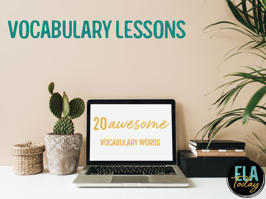 Vocabulary lessons can be diverse and memorable. Tie some of these ideas into vocabulary activities, and try these 20 vocabulary words. #VocabularyLesson
