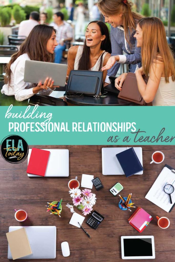 Building professional relationships as a teacher is important. You'll sit on committees with coworkers, see them long into the night during parent-teacher conferences, and depend on them for help. #TeacherLife #PLC #NewTeachers