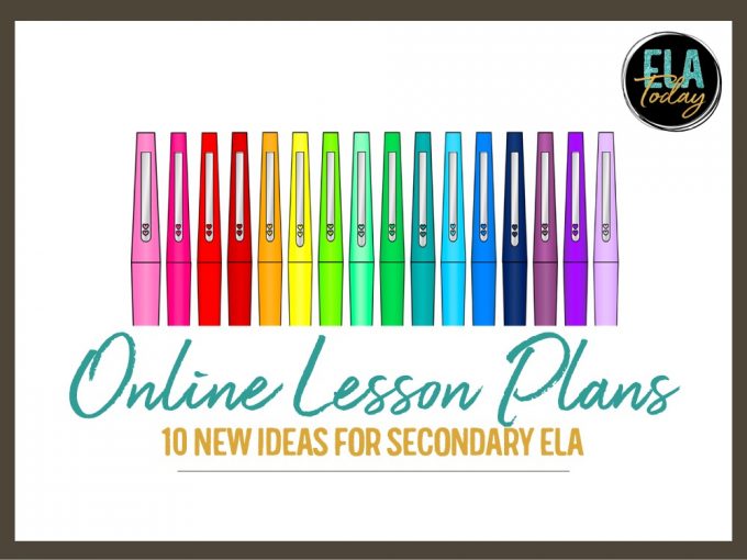 10 Lesson Plans for Teaching English Online #HighSchoolELA #MiddleSchoolELA #DistanceLearningTpT